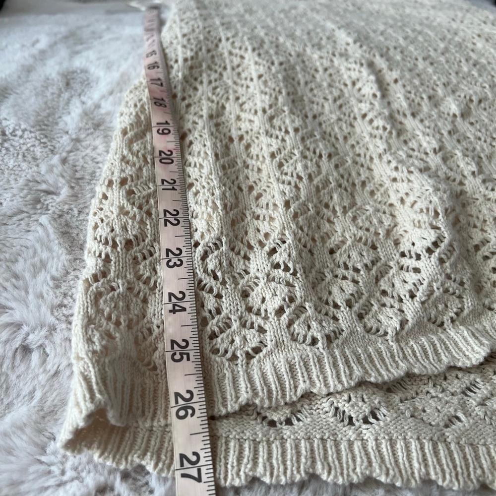 Women's freshman 1996 Beige Knit Skirt Set S - Picture 9 of 10